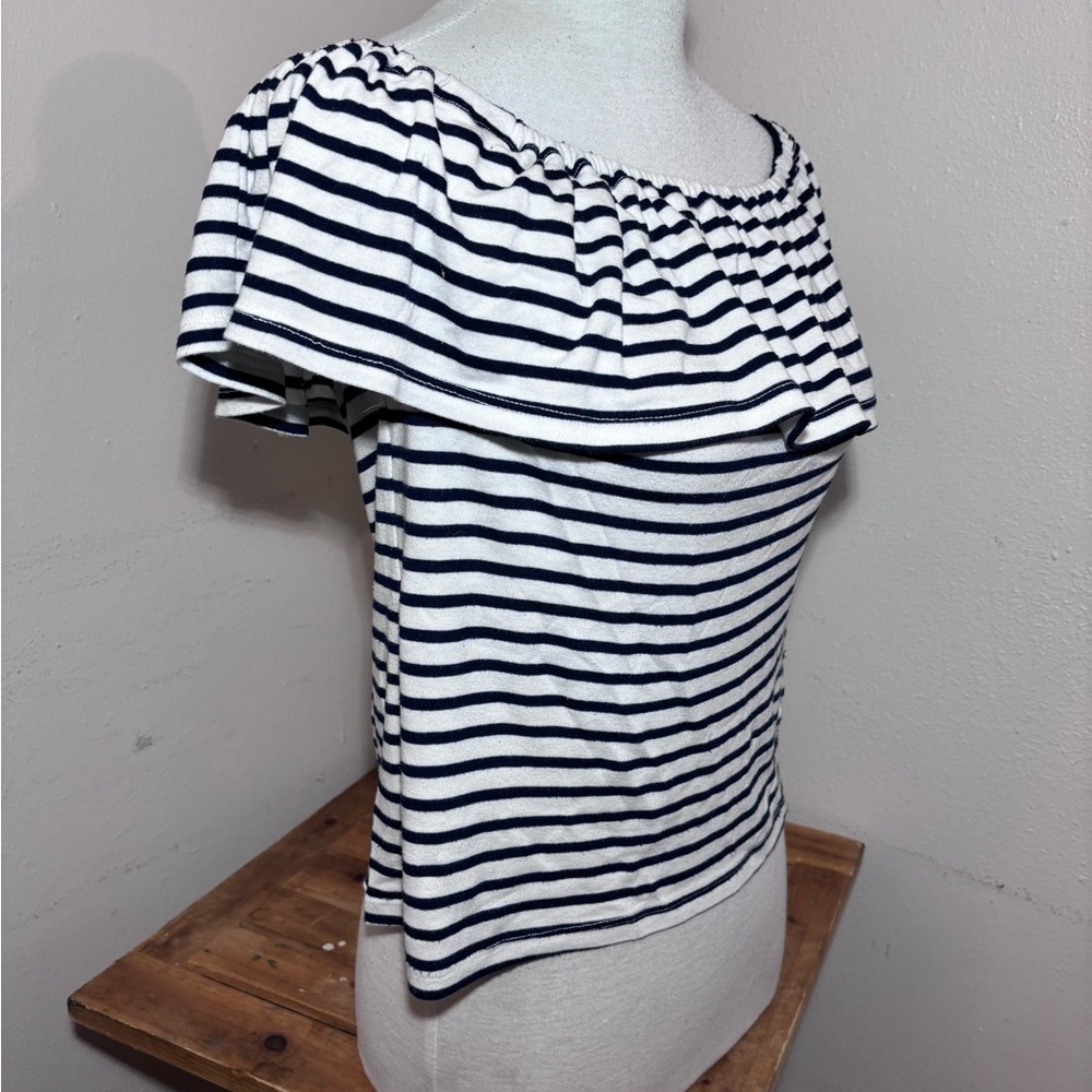 Splendid Ruffle Striped Top - Picture 6 of 10
